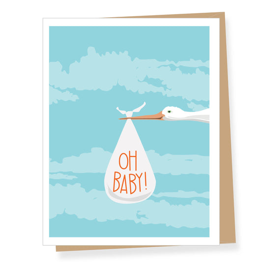 Stork Oh Baby Card