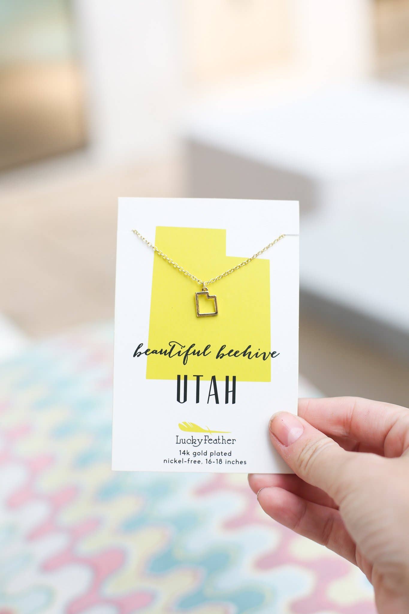 Utah Gold Cutout Necklace