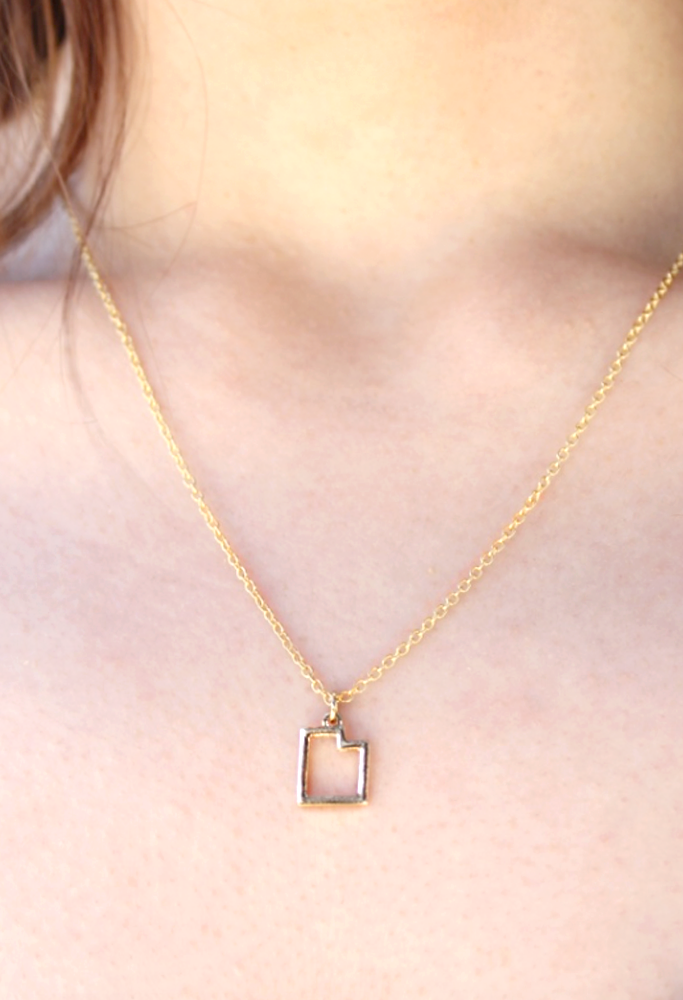 Utah Gold Cutout Necklace