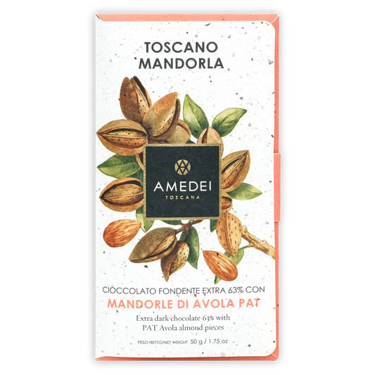 Amedei Toscano Mandorla 63% Dark Bar with Almonds