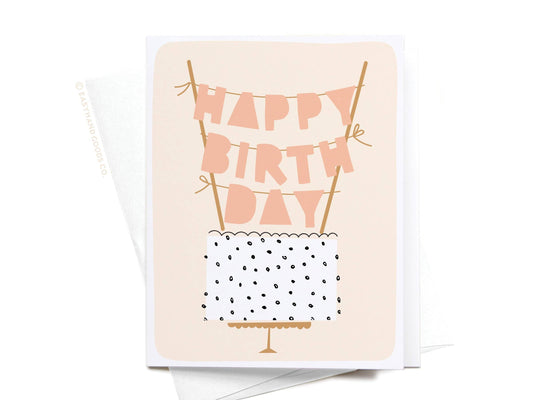 Happy Birthday Cake Topper Greeting Card