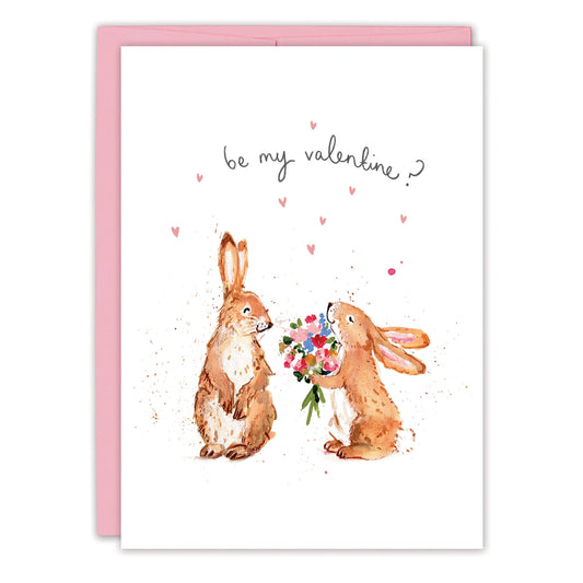 Bunnies Valentine's Day Card