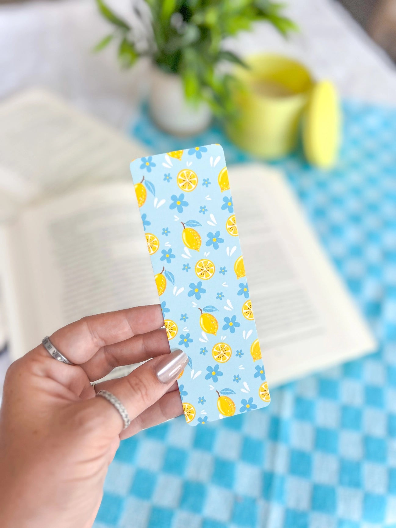Blue Lemon Bookmark | Soft Touch Matte