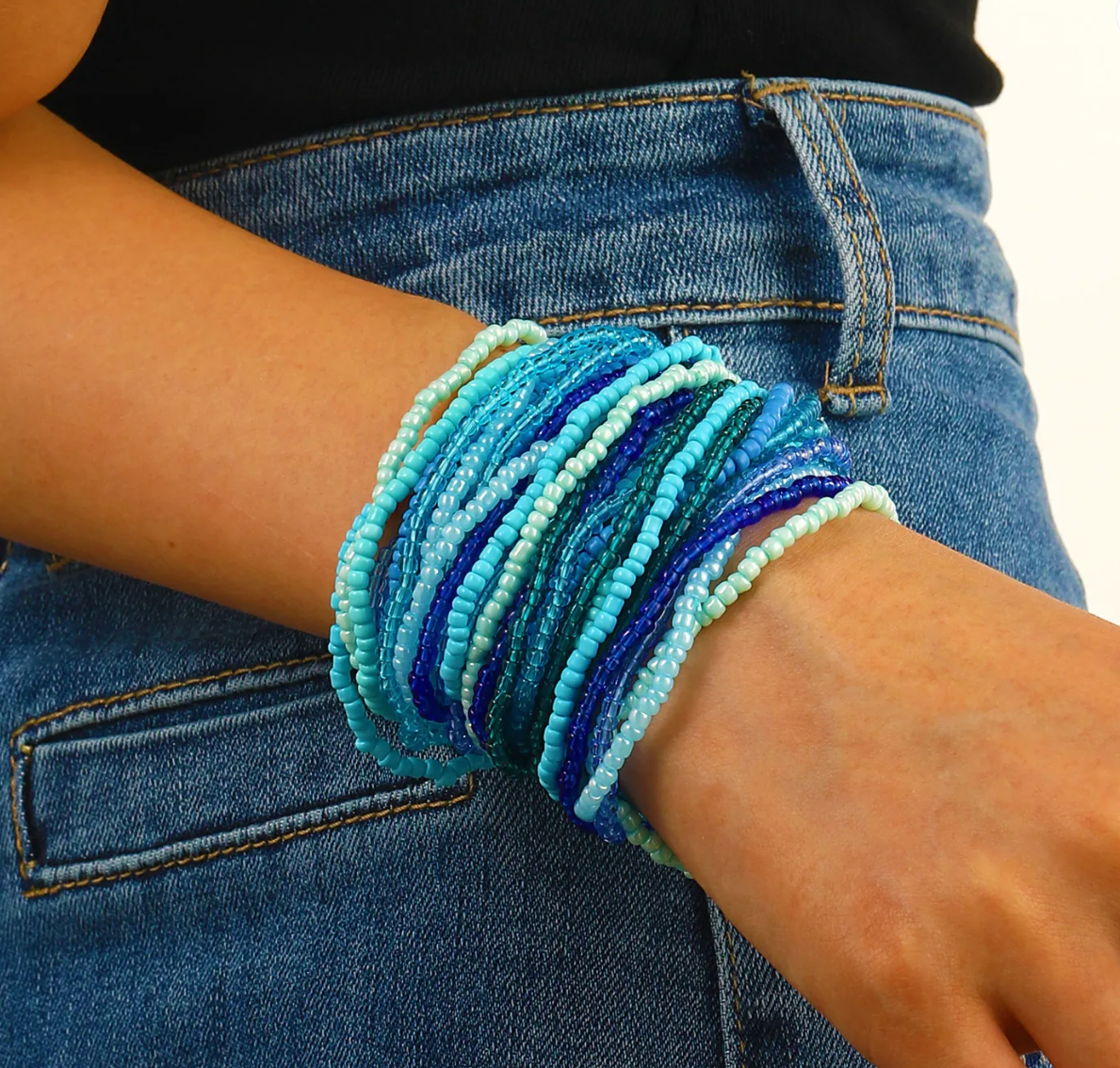 Bohemian Layered Beaded Bracelets