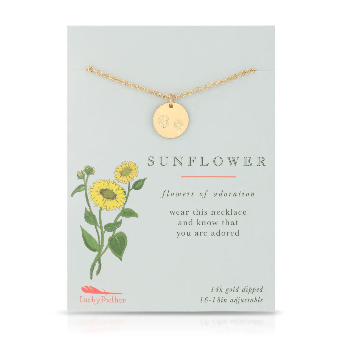 Sunflower Botanical Necklace