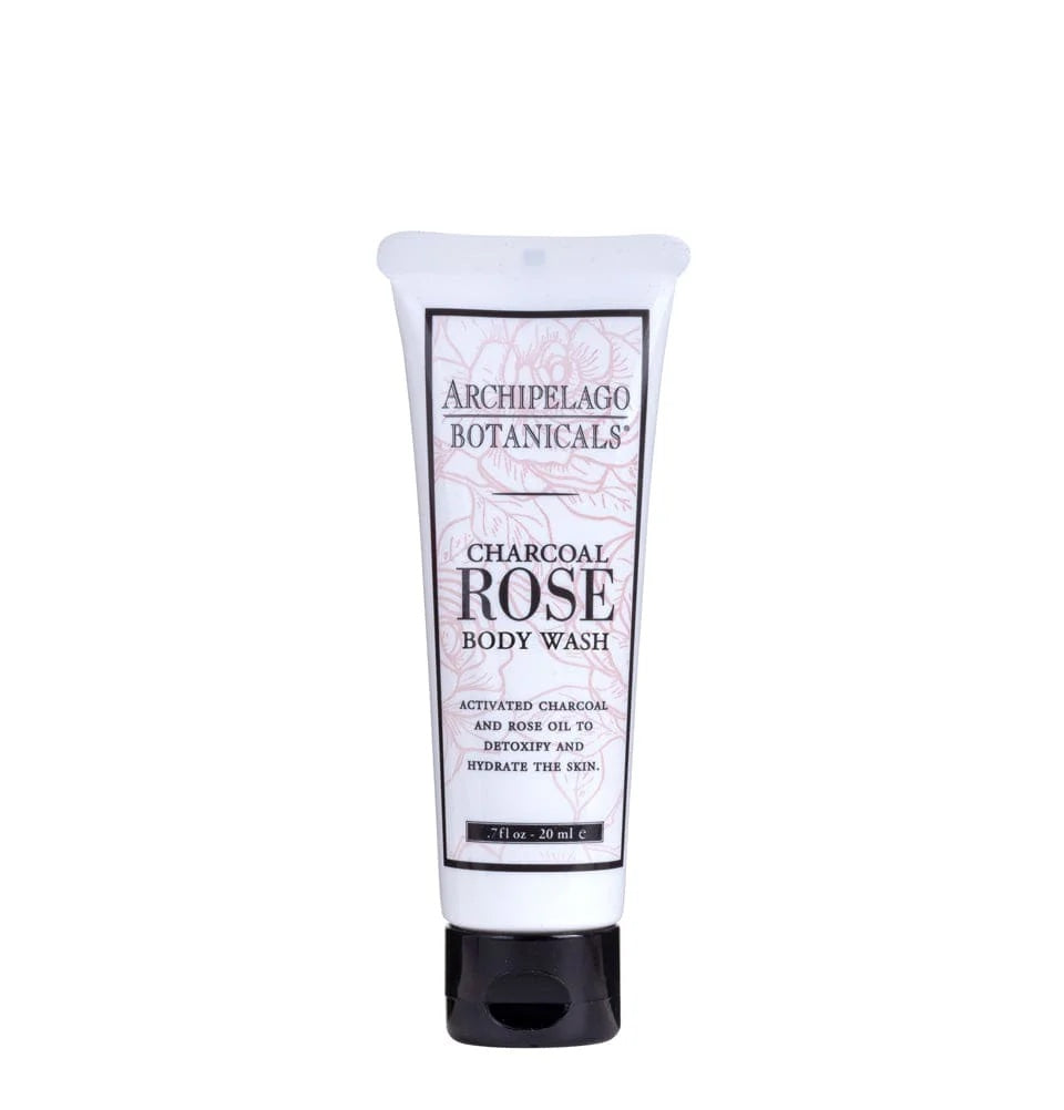 Charcoal Rose Body Wash Travel Size