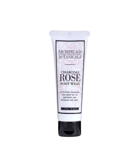 Charcoal Rose Body Wash Travel Size