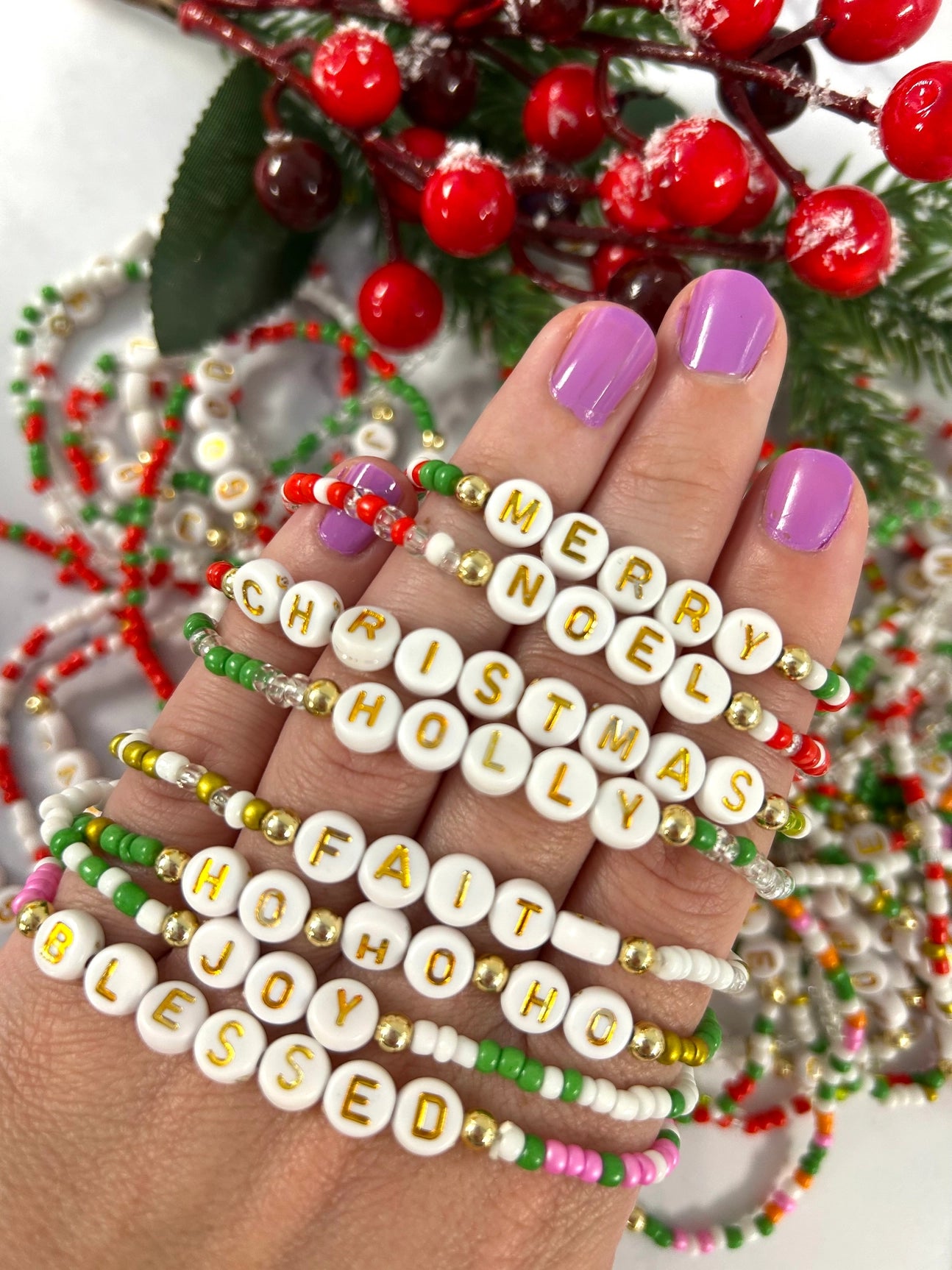 Christmas Holiday Stretch Bracelets