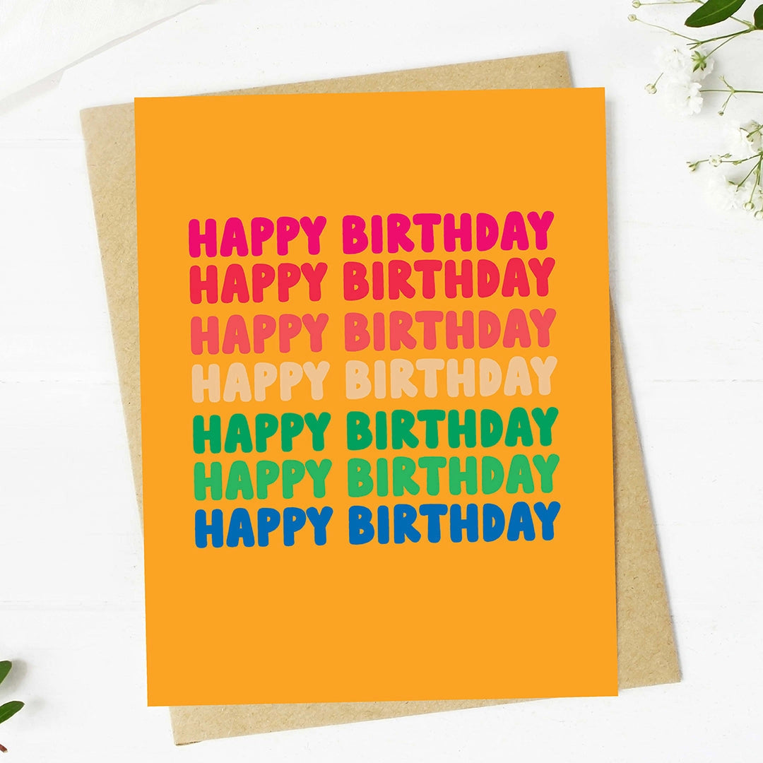 Happy Birthday Colorful Greeting Card
