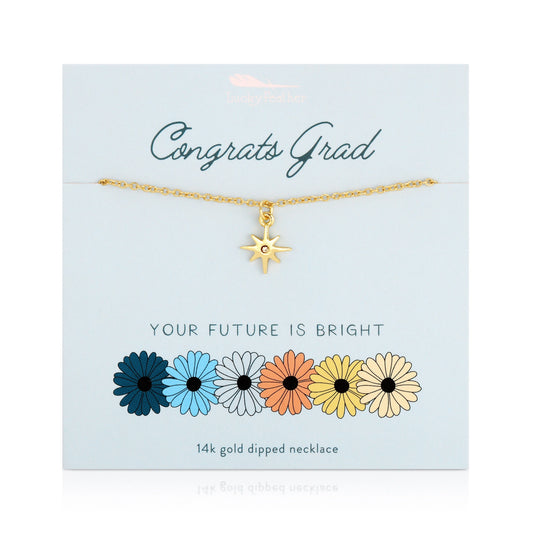 Lucky Feather | Congrats Grad Necklace