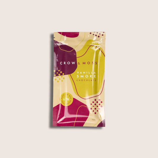 Crow & Moss Vanilla Smoke Dark Chocolate Bar 69%