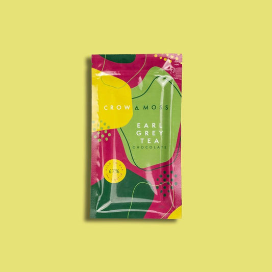 Crow & Moss Earl Grey Tea Dark Chocolate 67% Bar