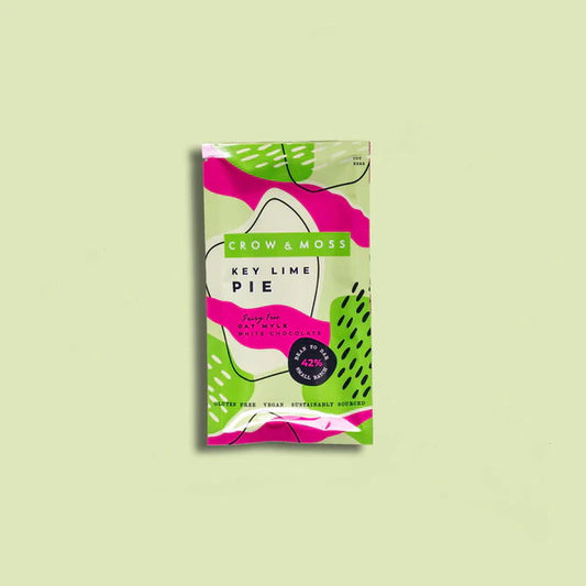 Crow & Moss Key Lime Pie Oat Mylk White Chocolate 42% Bar