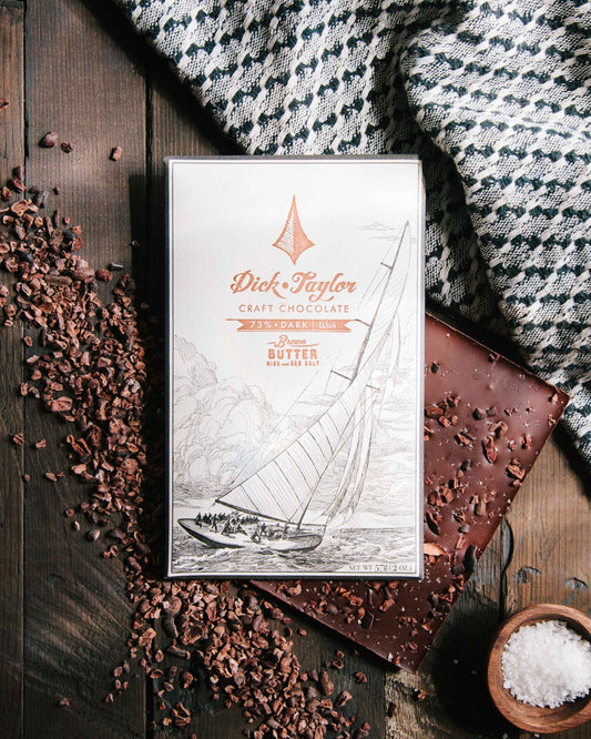 Dick Taylor Brown Butter Nibs and Sea Salt 73% Bar