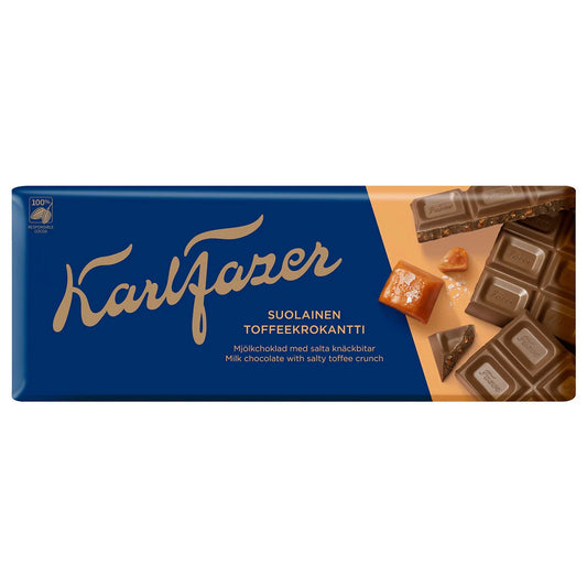 Fazer Salty Toffee Crunch Milk Chocolate Bar