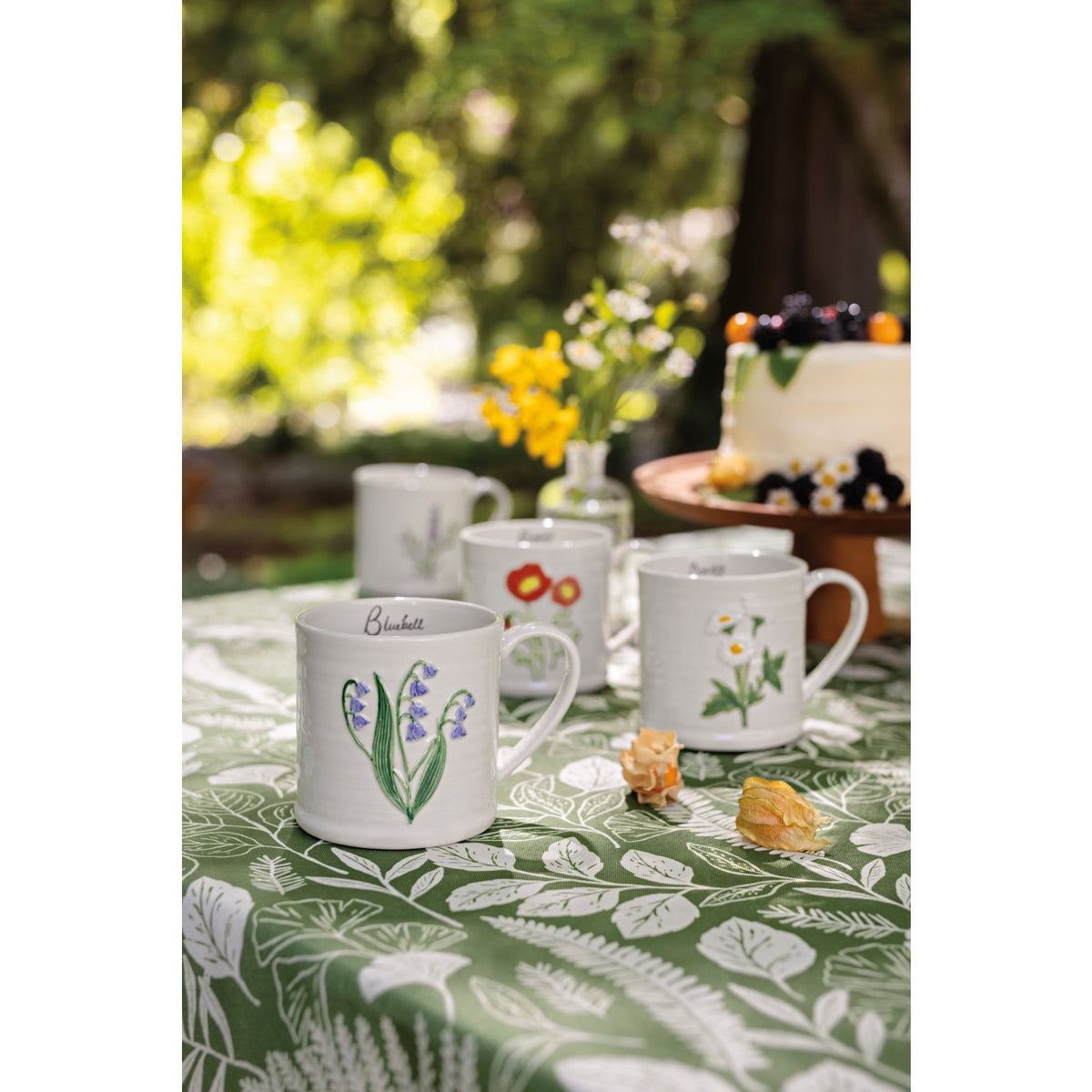 Floral Embossed Mugs
