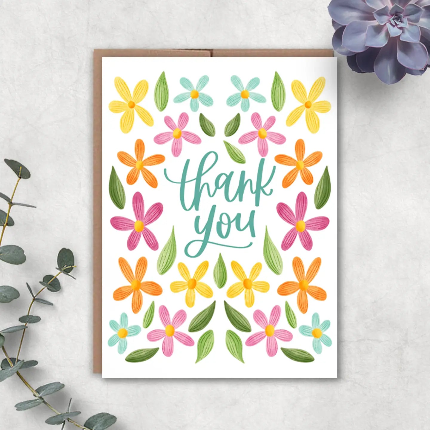 Flowers Thank You Card