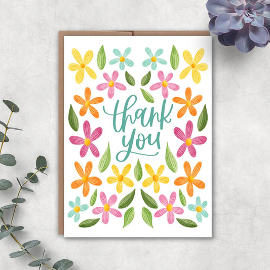 Flowers Thank You Card