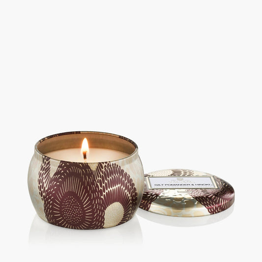 Voluspa Gilt Hinoki Mini Tin Candle