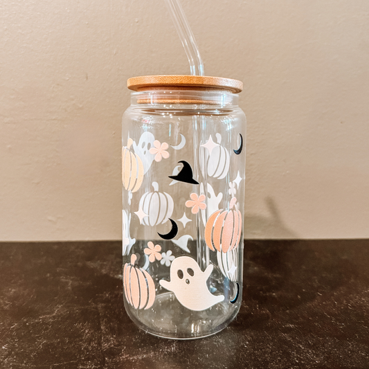 Halloween Glass Tumbler Cup