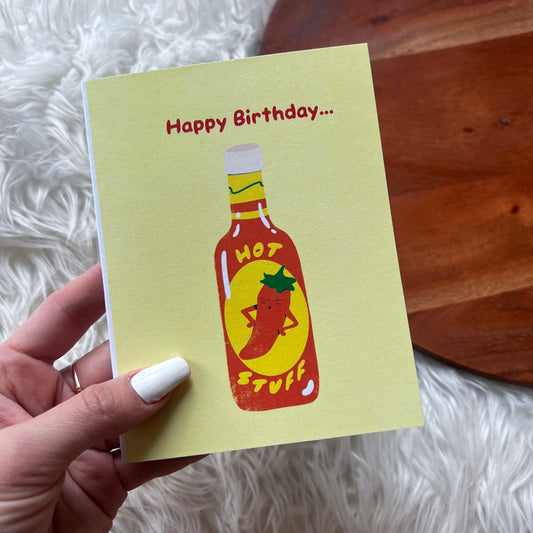 Happy Birthday Hot Stuff Greeting Card