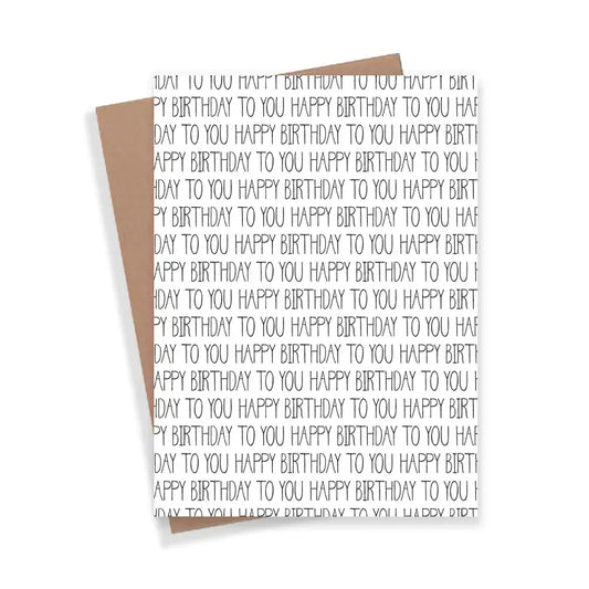 Happy Birthday To You Card