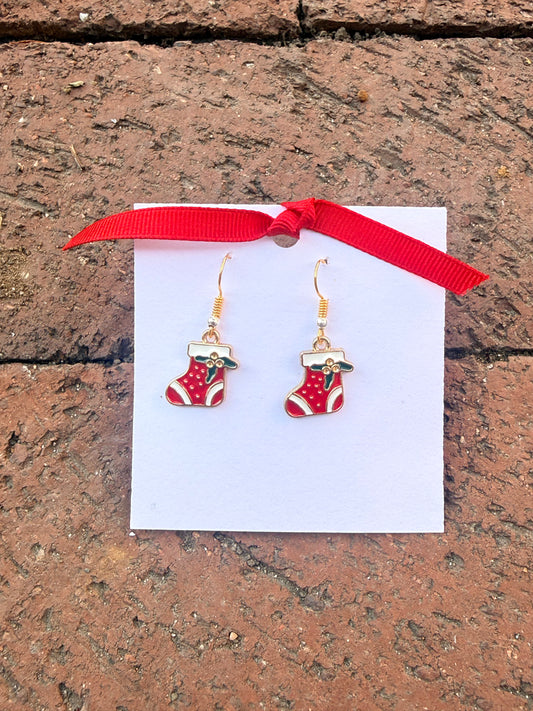 Christmas JEMS Designs Dangle Earrings - Stocking