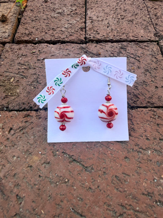 Christmas JEMS Designs Dangle Earrings - Peppermint
