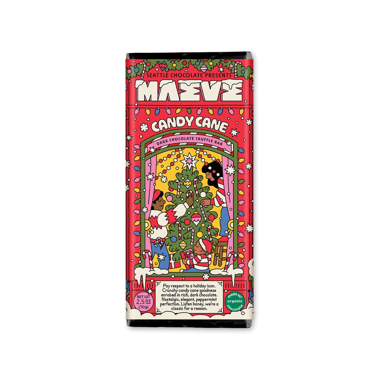 Maeve Chocolate Candy Cane Truffle Bar
