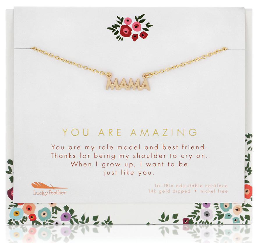 Lucky Feather | MAMA You Are Amazing Necklace