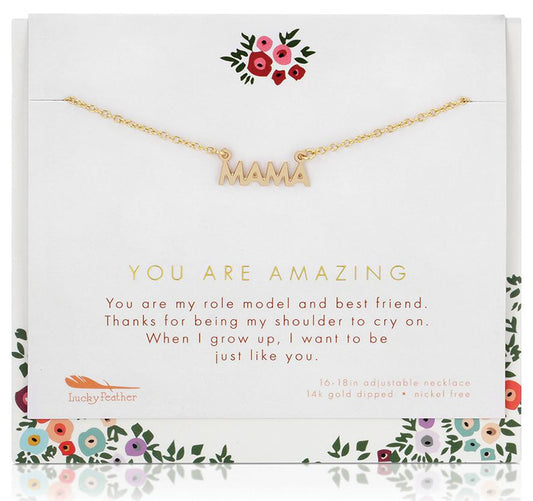 Lucky Feather | MAMA You Are Amazing Necklace