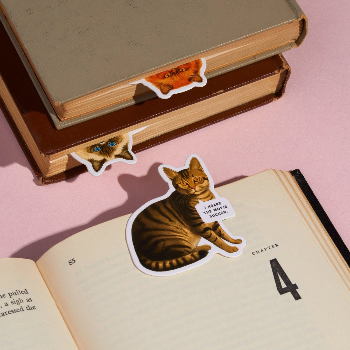 Brass Monkey | Moody Cats Magnetic Bookmarks