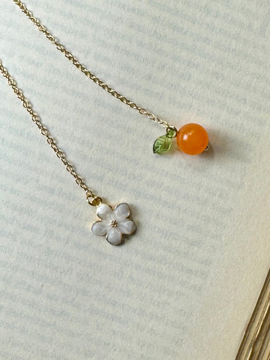 Orange Blossom Chain Bookmark