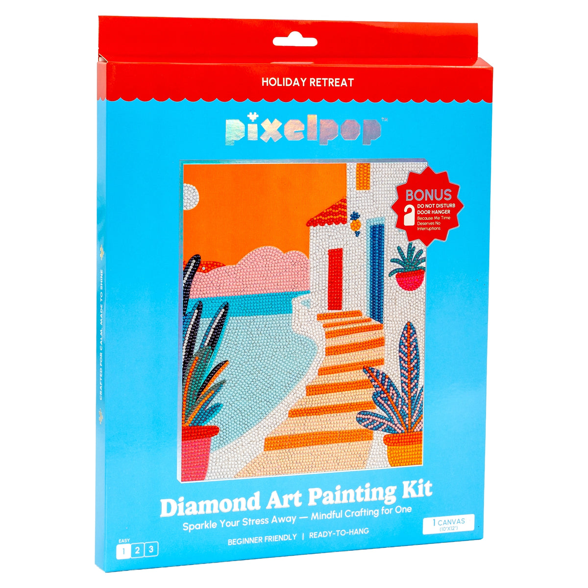 PixelPop Holiday Retreat Diamond Art Painting Kit