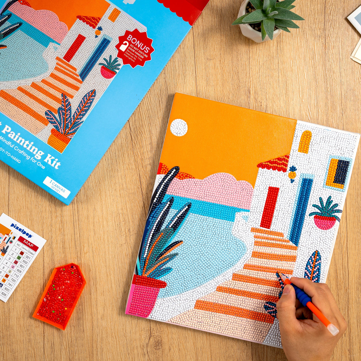 PixelPop Holiday Retreat Diamond Art Painting Kit