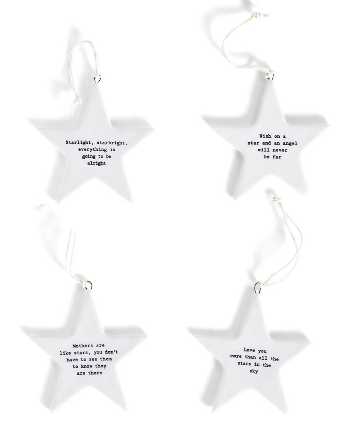 Porcelain Star Ornaments