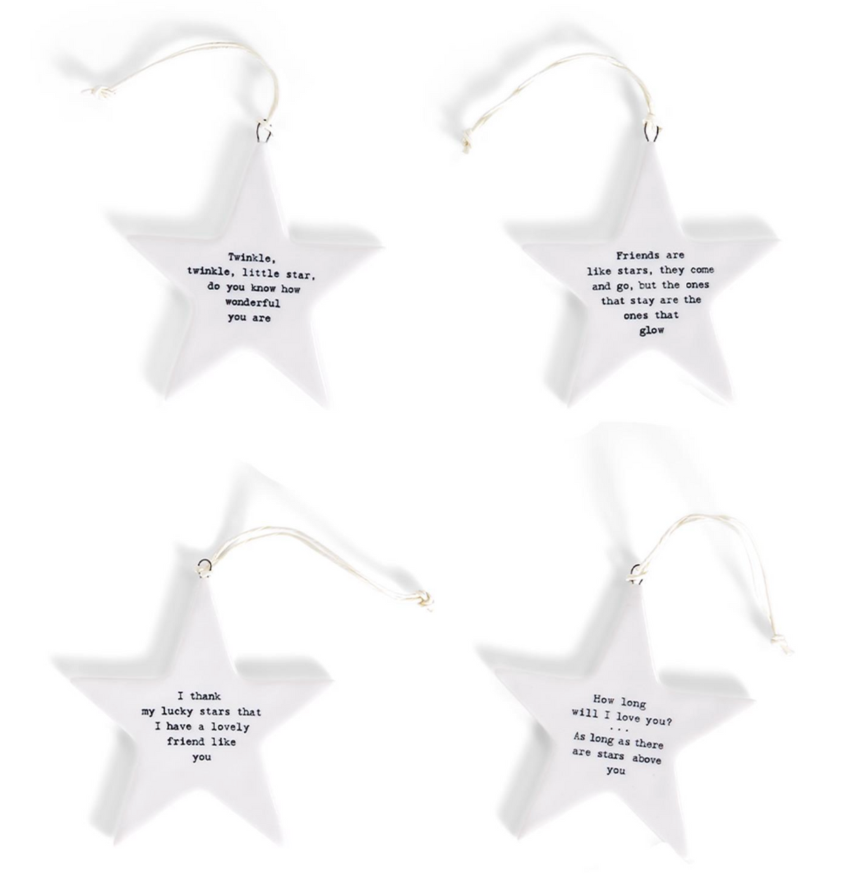 Porcelain Star Ornaments