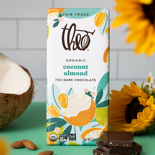 Theo Coconut Almond 70% Dark Bar