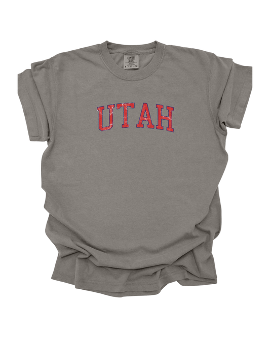 Utah Varsity T-Shirt | Gray Wash | Comfort Colors | Queen Bee Giftery