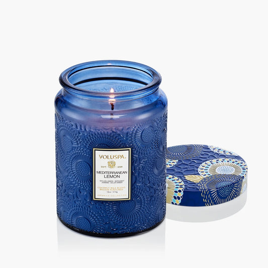 Voluspa Mediterran Lemon Large Jar Candle