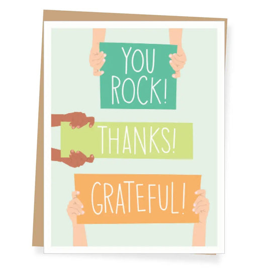 You Rock + Thanks + Grateful Card